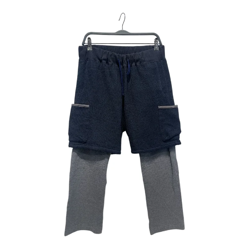 Soft Cotton Blend Shorts for Cozy Days-Sasquatchfabrix./Pants/L/Cotton/NVY/Hybrid Sweatpants/Shorts