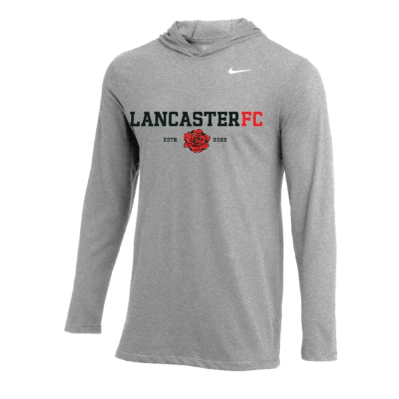 Lightweight Performance Hoodie for Running-Lancaster FC FAN (Transfer) Nike Long Sleeve Hoodie Tee Grey