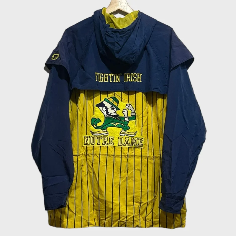 Trendy Bomber Jacket with Patches for Unique Look-Vintage Notre Dame Fighting Irish Jacket M