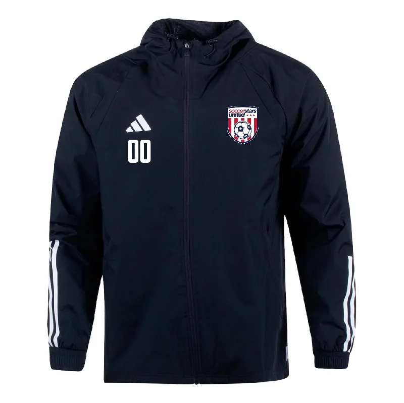 Classic Chore Jacket for Everyday Wear-Soccer Stars United Wichita adidas Tiro 23 All Weather Jacket Black