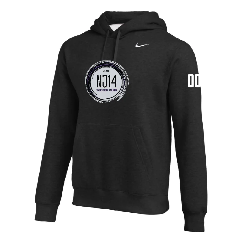 Stylish Hoodie with Patches for a Unique Look-NJ14 FAN Nike Team Club Hoodie Black