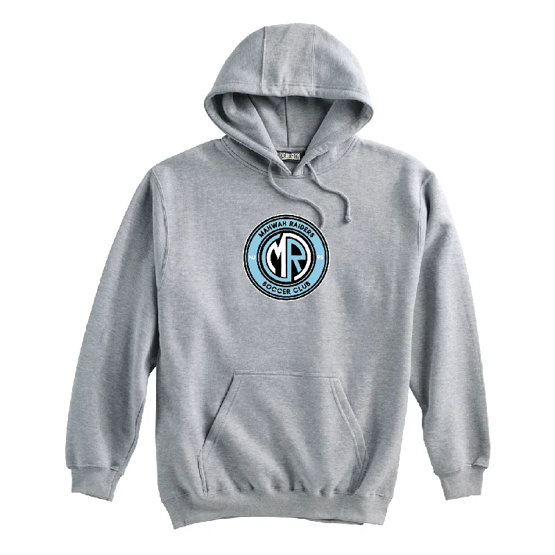 Cozy Hooded Sweatshirt for Fall and Winter-Mahwah Raiders Pennant Super 10 Hoodie Grey