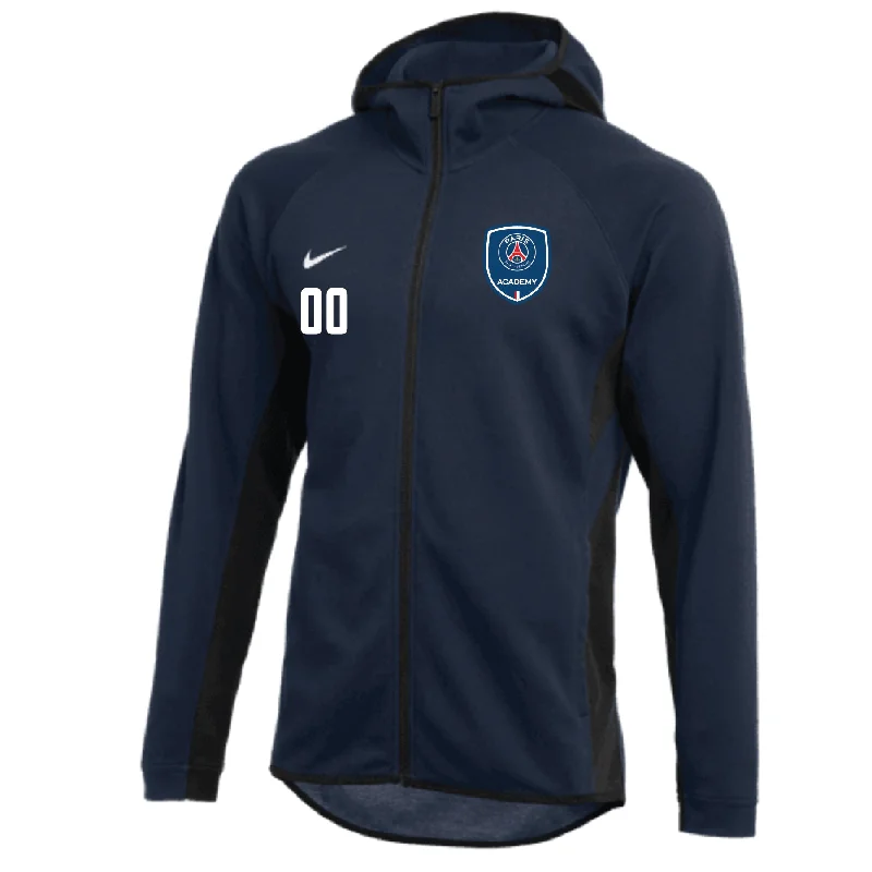 Comfortable Hoodie for Relaxing Days-PSG Academy Fort Lauderdale Nike Showtime Full-Zip Hoodie Navy