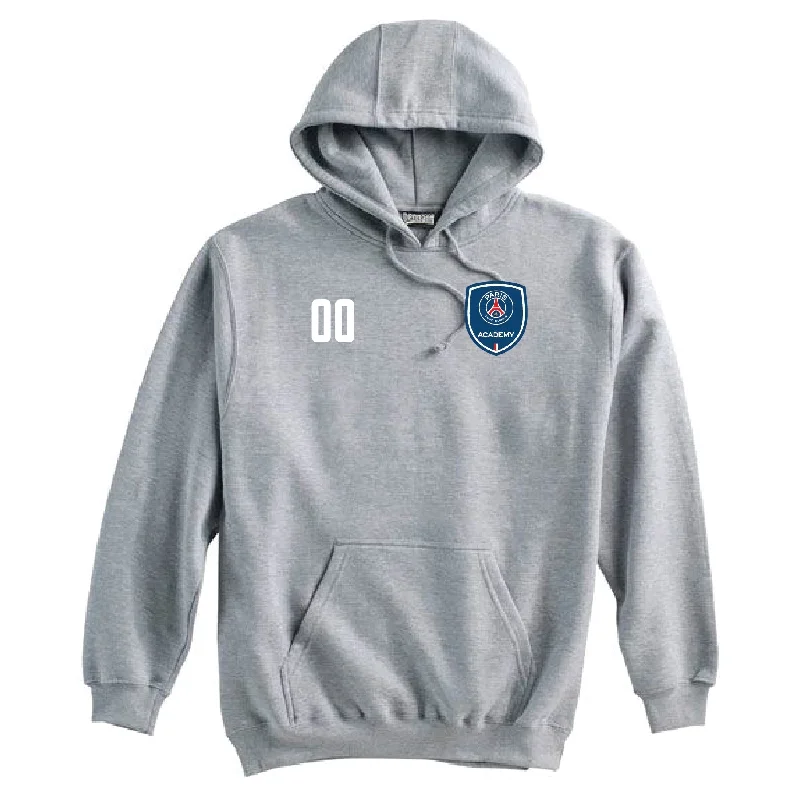 Hoodie with Graphic Design for Artistic Look-PSG Academy Fort Lauderdale Badge Club Hoodie Grey