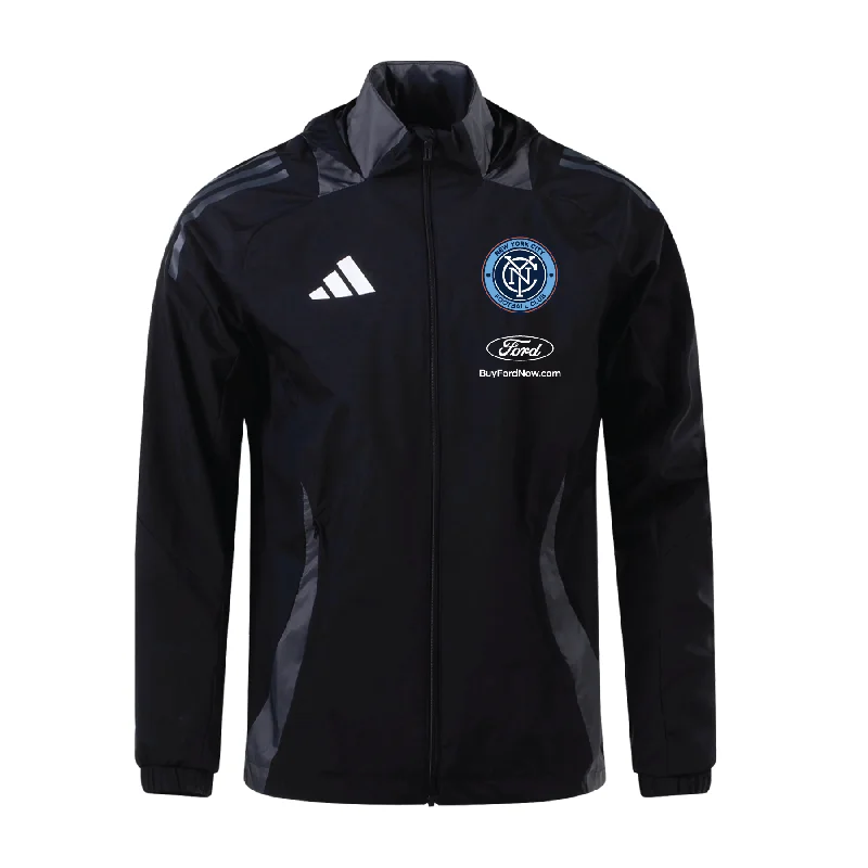 Comfy Quilted Jacket for Cozy Comfort-NYCFC Year-Round Program adidas Tiro 24 Comp All Weather Jacket Black