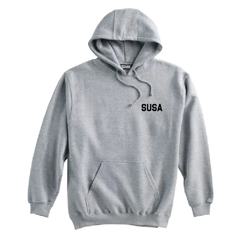 Soft Hooded Sweatshirt for Comfort and Style-SUSA Pennant Lifestyle Hoodie Grey