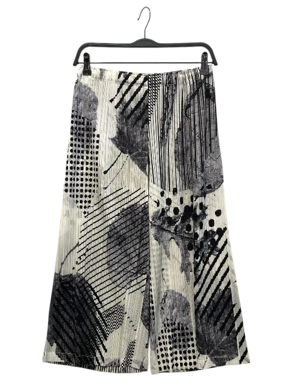 Elegant Pencil Skirt Pants for Work Attire-PLEATS PLEASE ISSEY MIYAKE/Wide Leg Pants/2/Multicolor/Polyester/All Over Print/PP41-JF773