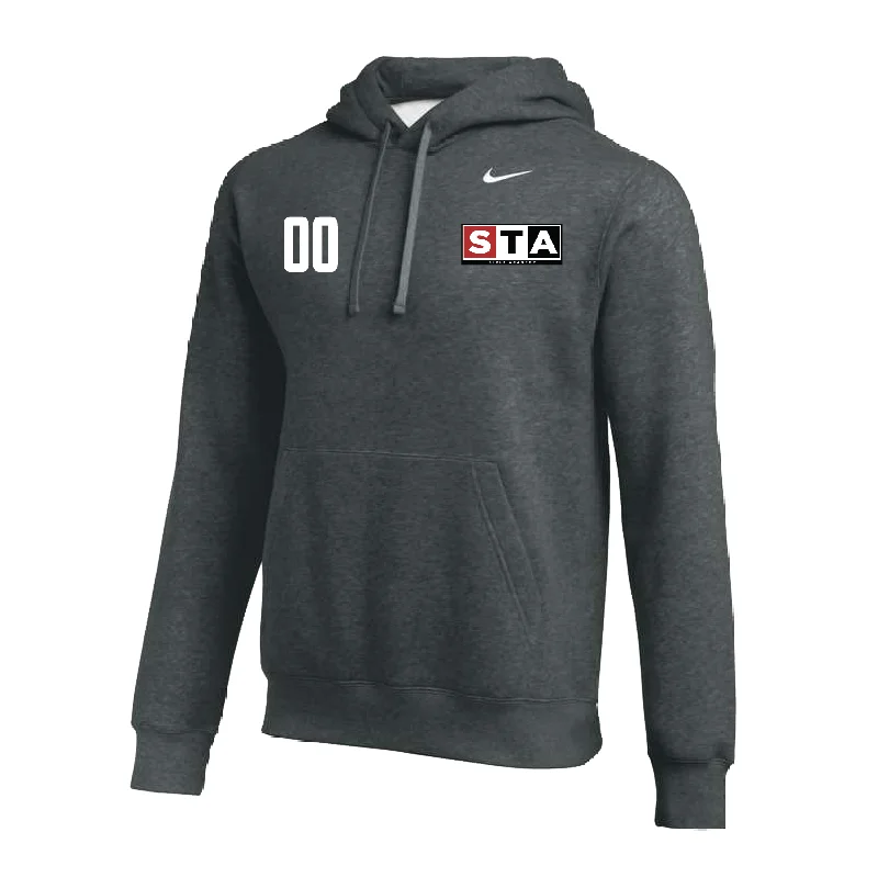 Casual Hoodie for Everyday Wear-STA Girls Academy Nike Club Hoodie Anthracite