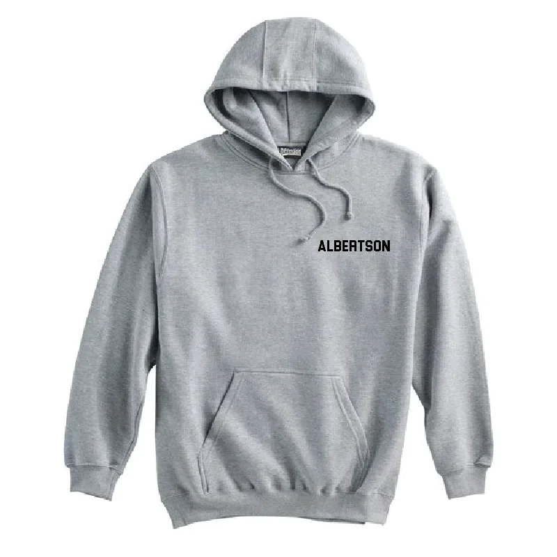 Trendy Hoodie with Contrast Sleeves for Unique Style-Albertson SC Pennant Lifestyle Hoodie Grey