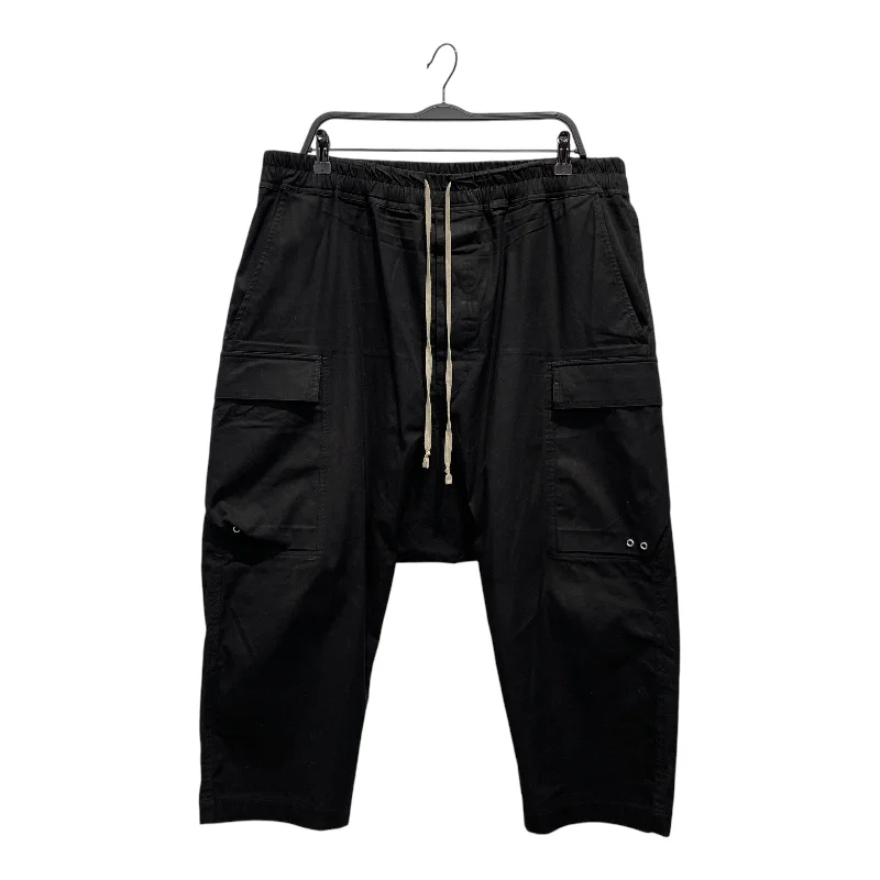 Versatile Pleated Skirt Pants for Work and Play-Rick Owens/Pants/46/Cotton/BLK/CROPPED CARGO