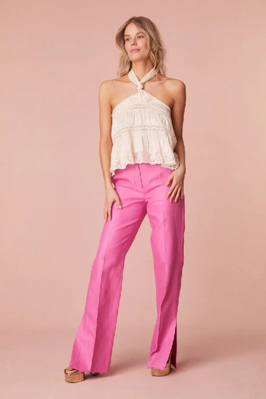 Comfortable Denim Shorts for Hot Days-Poppet Straight Leg Tailored Pants