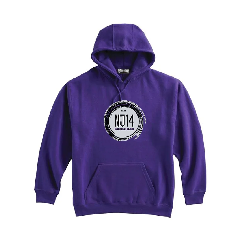 Bold Printed Hoodie for Fashion-Forward Statements-NJ14 FAN Pennant Super 10 Hoodie Purple