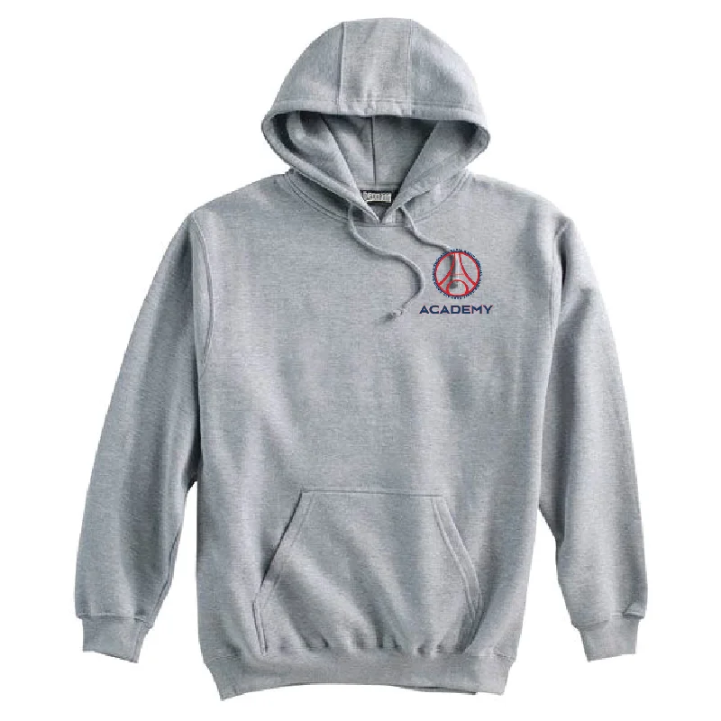 Relaxed Fit Hoodie for Lazy Days-PSG Academy Chicago Club Crest Hoodie Grey