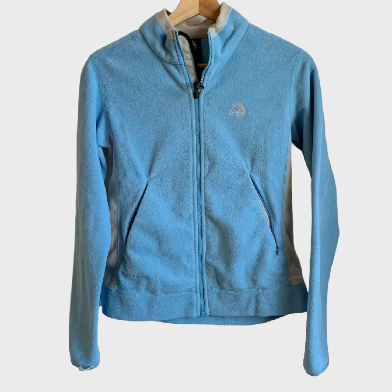 Sporty Zip-Up Athletic Jacket for Training-Vintage Blue ACG Fleece Track Jacket Women’s XS