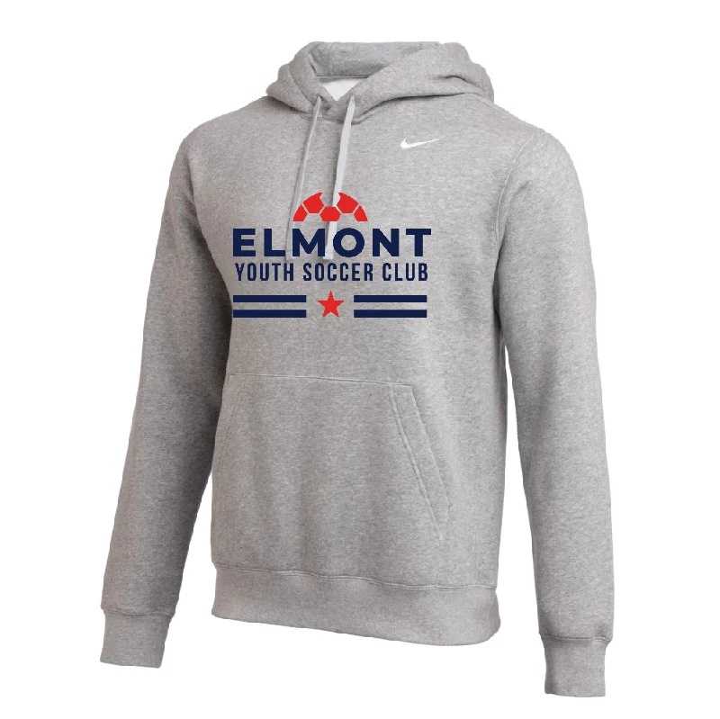 Soft Hooded Sweatshirt for Comfort and Style-Elmont YSC Supporter Nike Club Hoodie Grey