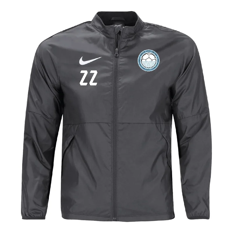 Waterproof Rain Jacket for Wet Weather-North Fork United Soccer Club Nike Park 20 Rain Jacket Grey