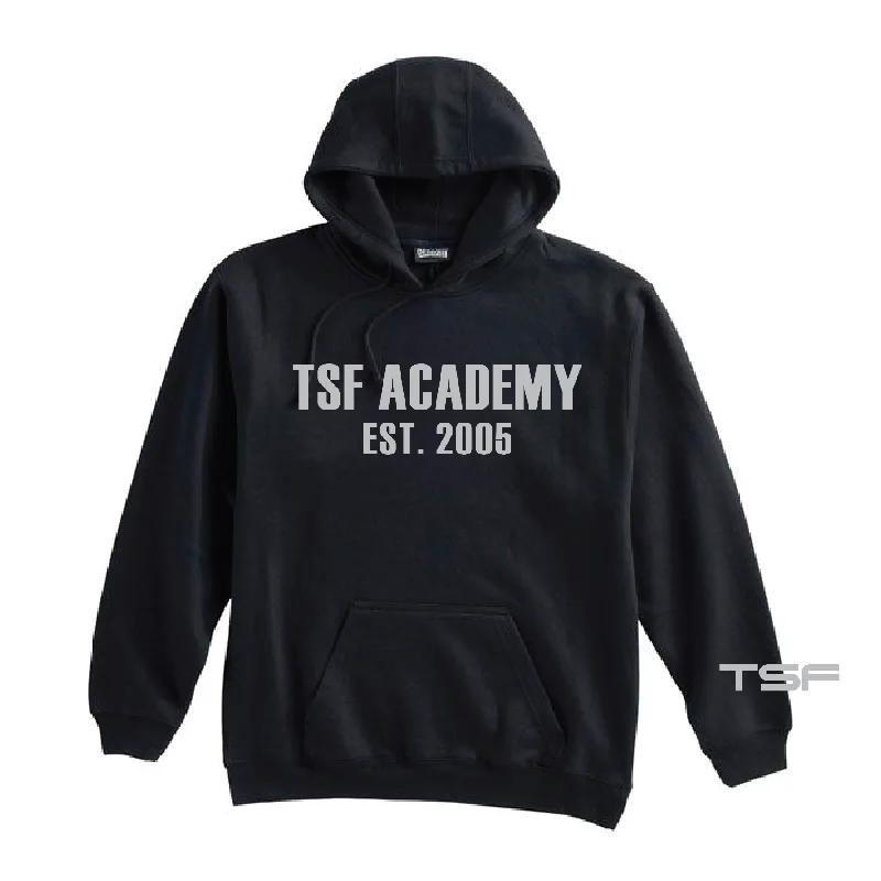 Colorful Hoodie for Vibrant Looks-TSF Academy FAN 2005 Pennant Super 10 Hoodie Black