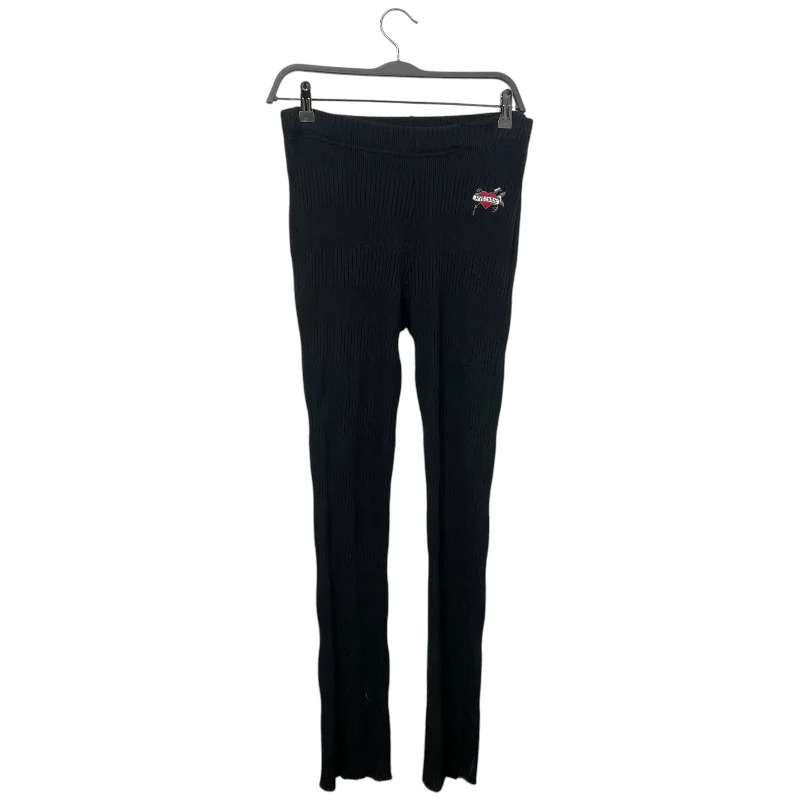 Comfortable Yoga Leggings for Flexibility-HYSTERIC GLAMOUR/Bootcut Pants/FREE/Cotton/BLK/HEART-BAND/FLARED SWEATPANT