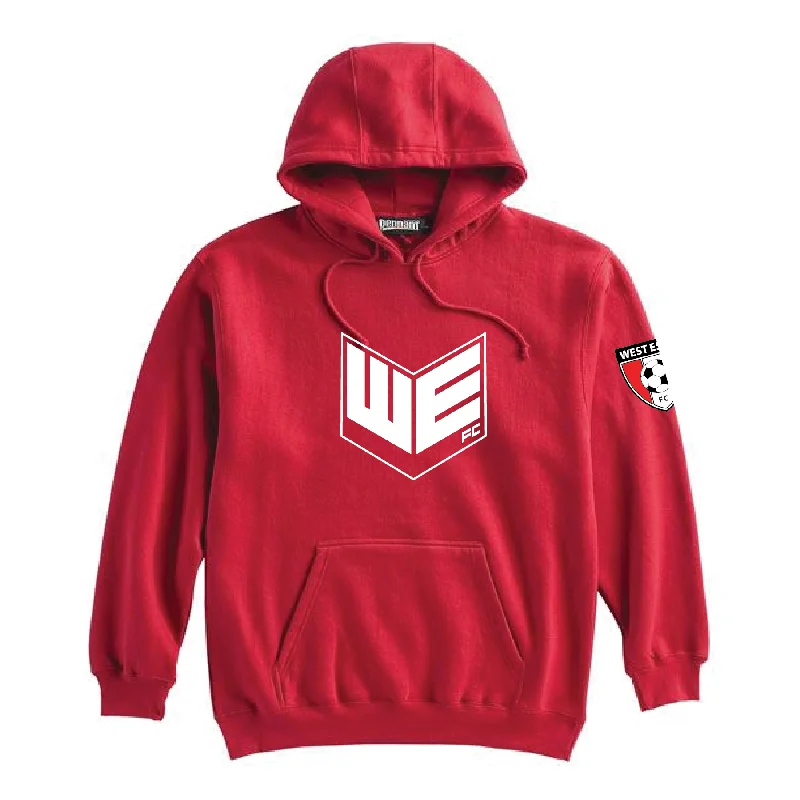 Trendy Hoodie with Contrast Sleeves for Unique Style-West Essex (Supporter) Pennant Super 10 Hoodie Red