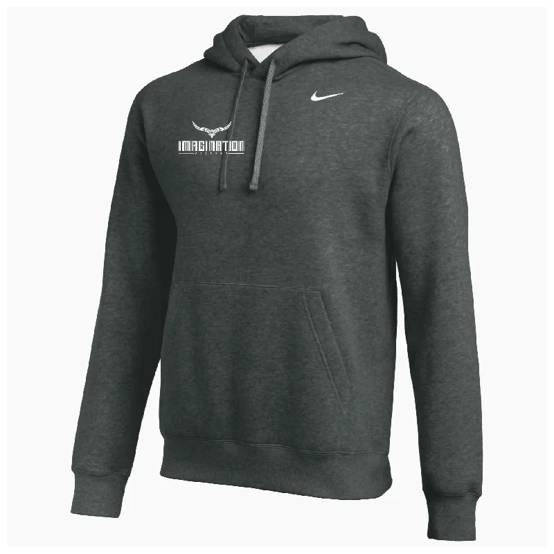 Streetwear Hoodie for Edgy Style-Imagination Academy FAN Nike Club Hoodie Anthracite