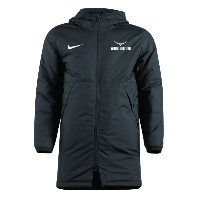 Cool Color-Blocked Jacket for Bold Outfits-Imagination Academy Coaches Nike Park 20 Winter Stadium Jacket - Black