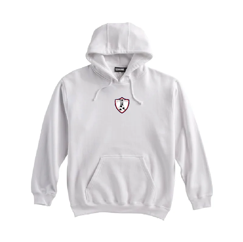 Trendy Graphic Hoodie for Fashion Forward-Ironbound SC MLS (Patch) Pennant Super 10 Hoodie White