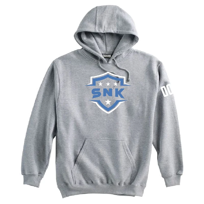 Stylish Hooded Pullover for Casual Outfits-SNK FAN Pennant Super 10 Hoodie Grey