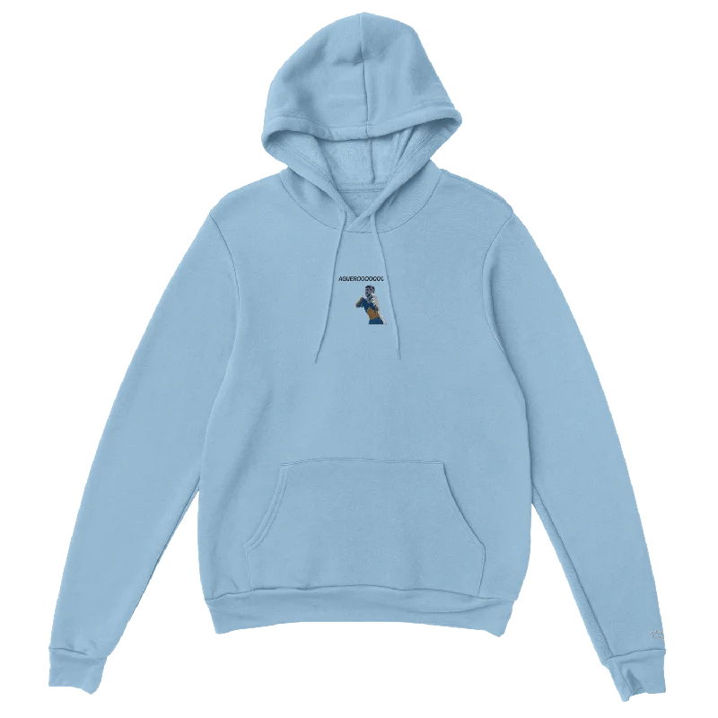 Cozy Hooded Sweatshirt for Fall and Winter-"Aguero Hero" Embroidered Hoodie