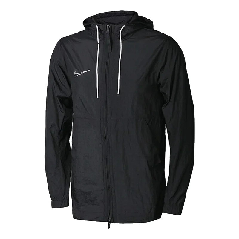 Casual Denim Button-Up Jacket for Relaxed Style-Nike Academy 19 Rain Jacket Black