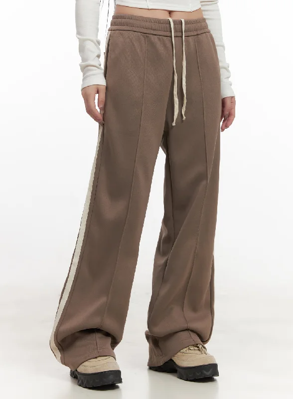 Relaxed Fit Fleece Pants for Lounging-Warm Comfort Trackpants CJ516