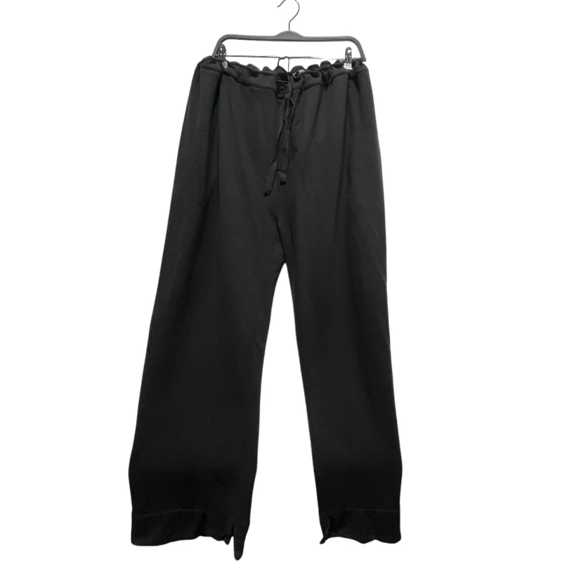 Rugged Hiking Pants for Outdoor Exploration-ANN DEMEULEMEESTER/Straight Pants/36/Cotton/BLK/oversized drawstring pant