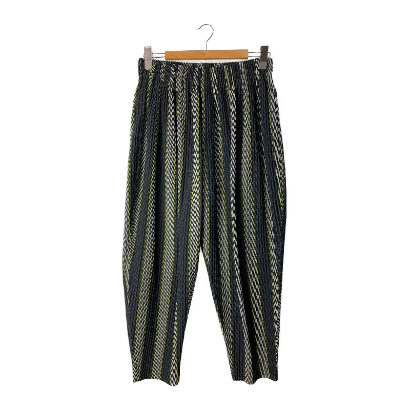 Elegant Wide-Legged Trousers for Chic Fashion-HOMME PLISSE ISSEY MIYAKE/Pants/2/Multicolor/Polyester/Stripe/HP01JF255