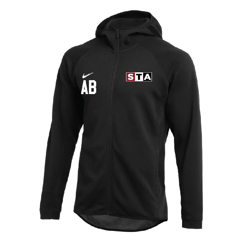 Soft Hoodie with Adjustable Drawstrings for Fit-STA Coaches Nike Showtime Full-Zip Hoodie Black