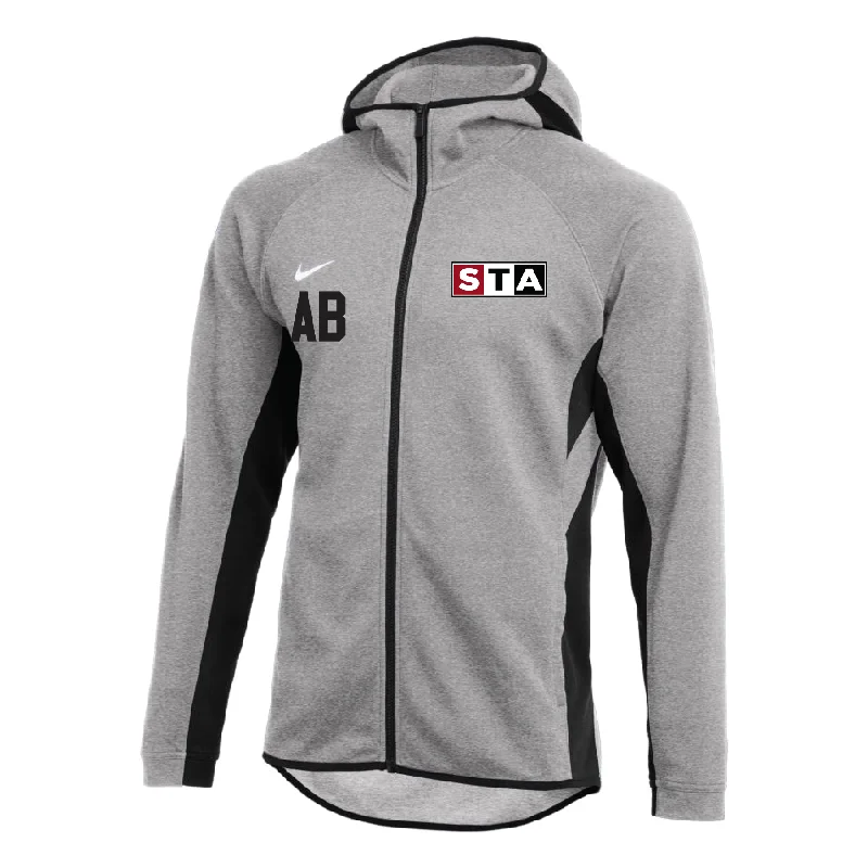 Fashionable Hoodie for Weekend Wear-STA Coaches Nike Showtime Full-Zip Hoodie Grey