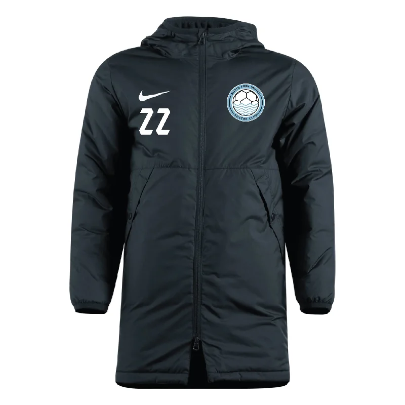 Stylish Cropped Jacket for Fashionable Look-North Fork United Soccer Club FAN Nike Park 20 Winter Jacket - Black