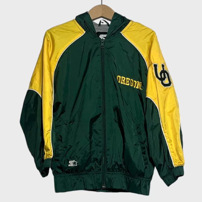 Trendy Colorblock Jacket for Bold Fashion-Vintage Oregon Ducks Hooded Windbreaker Jacket Youth XS