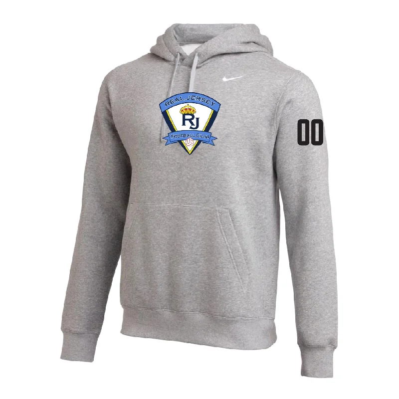 Soft Hooded Sweatshirt for Comfort and Style-Real NJ FC Nike Club Hoodie Grey