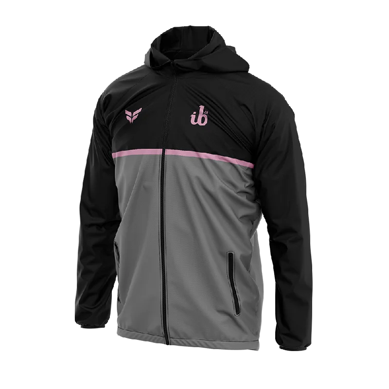 Cool Color-Blocked Jacket for Bold Outfits-IB26 WINDBREAKER JACKET (BLACK)