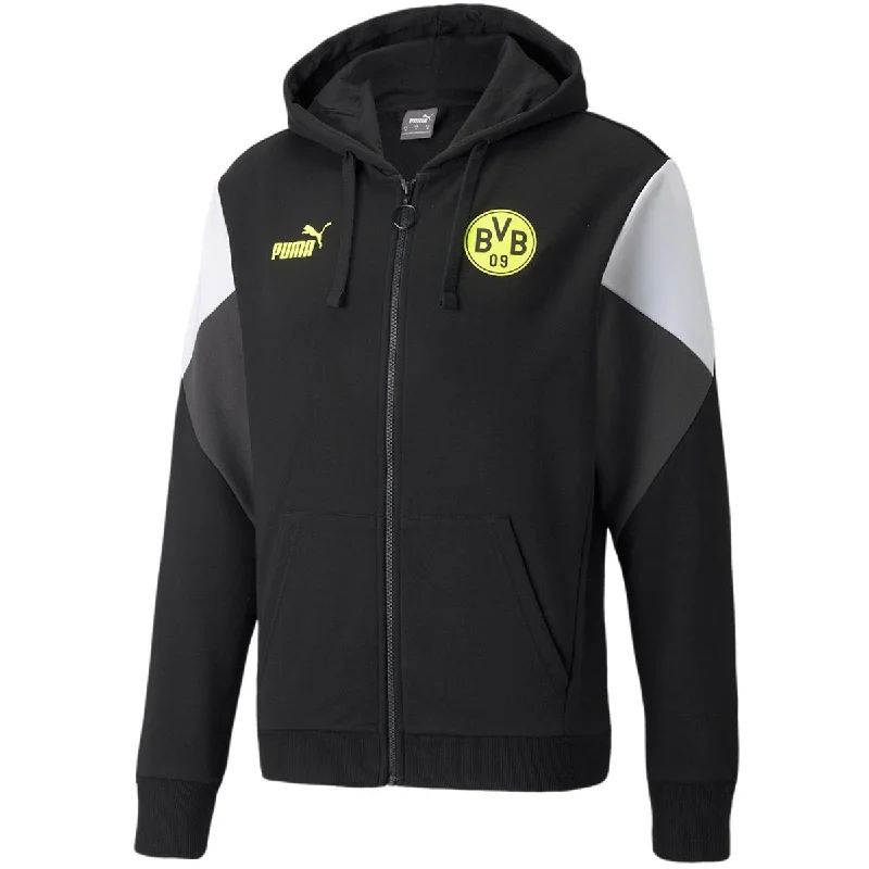 Stylish Hoodie with Patches for a Unique Look-PUMA Borussia Dortmund Football Culture Hoodie - MENS