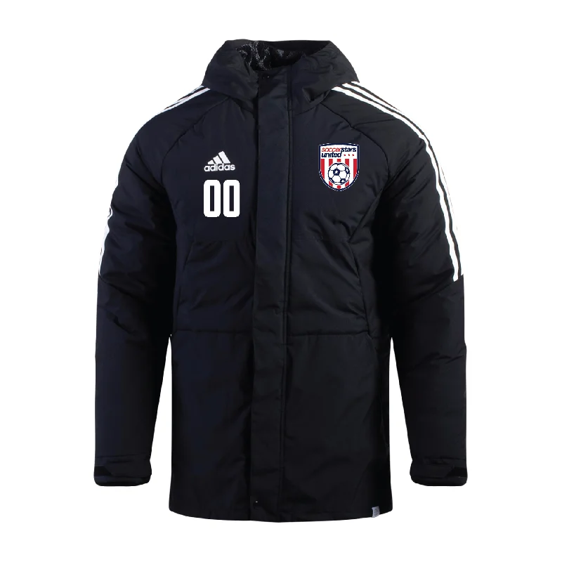 Warm Sherpa Jacket for Cold Temperatures-Soccer Stars United Wichita adidas Condivo 22 Stadium Parka Jacket Black