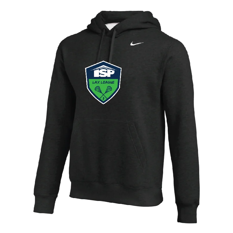 Colorful Hoodie for Vibrant Looks-ISP LAX Nike Club Hoodie Black