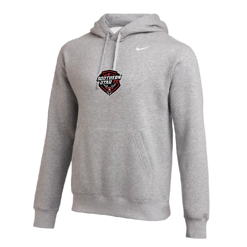 Trendy Cropped Hoodie for Fashionable Look-Southern Utah Fan (Patch) Nike Club Hoodie Grey