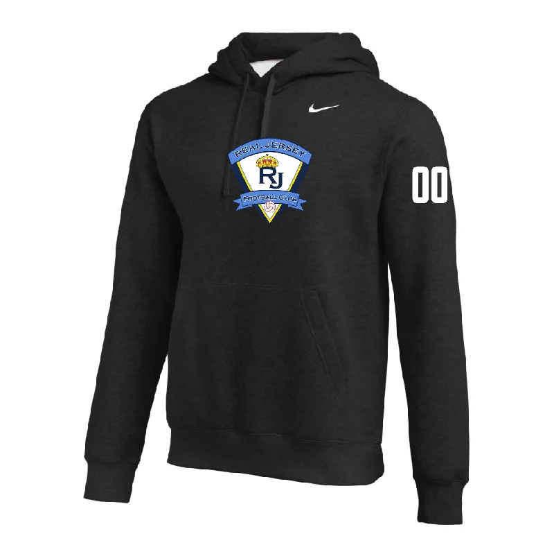 Lightweight Performance Hoodie for Sports-Real NJ FC Nike Club Hoodie Black