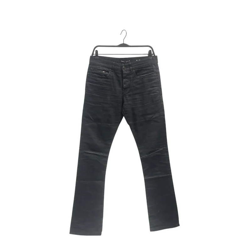 Stylish Pleated Chinos for Sharp Looks-SAINT LAURENT/Skinny Pants/29/Cotton/BLK/D17 M/BC-LW