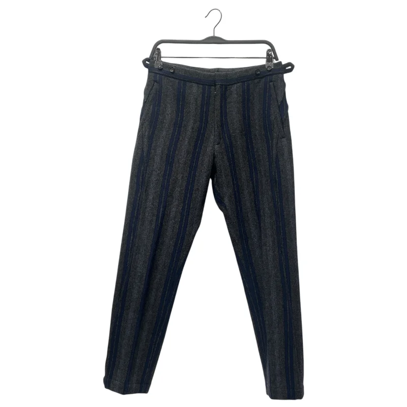 Soft Wool Knit Pants for Winter Warmth-COMME des GARCONS HOMME PLUS/Straight Pants/S/Wool/GRY/Stripe/