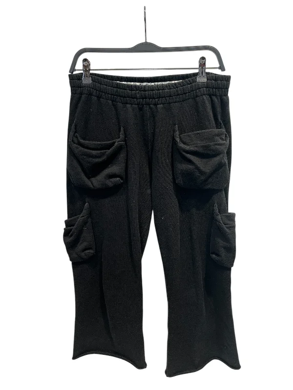 Relaxed Fit Sweatpants for Cozy Comfort-NUMBER (N)INE/Sarouel Pants/S/Cotton/BLK/CARGO POCKET CAPRI