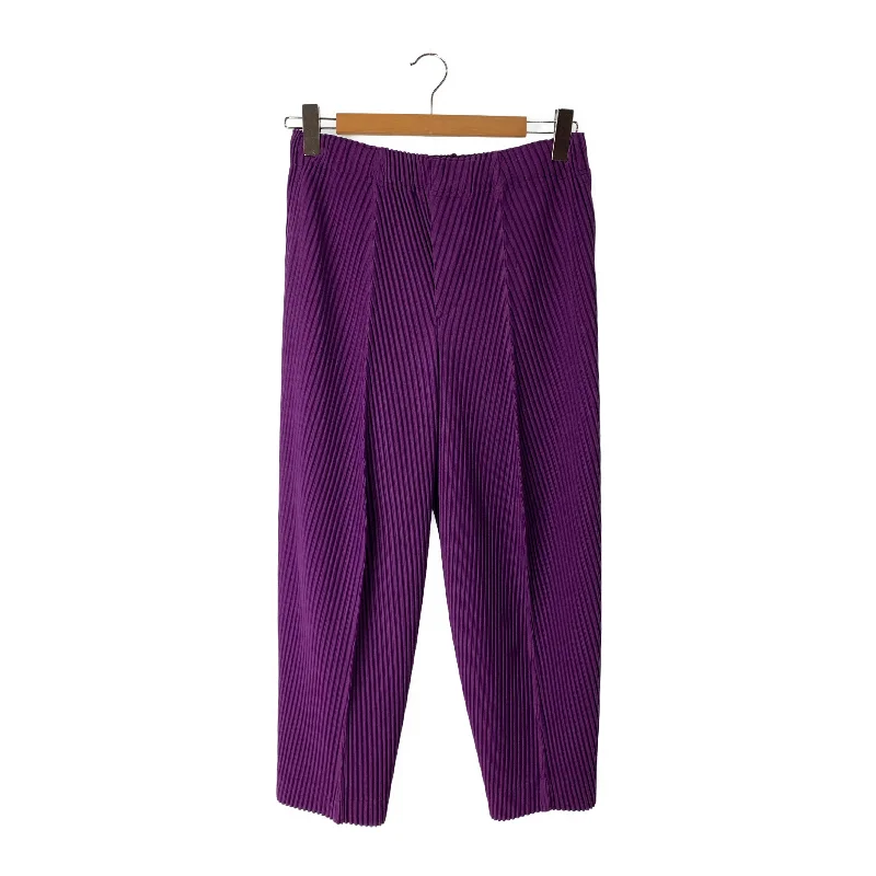 Premium Dress Pants for Formal Occasions-HOMME PLISSE ISSEY MIYAKE/Straight Pants/Purple/Polyester/HP41JF135