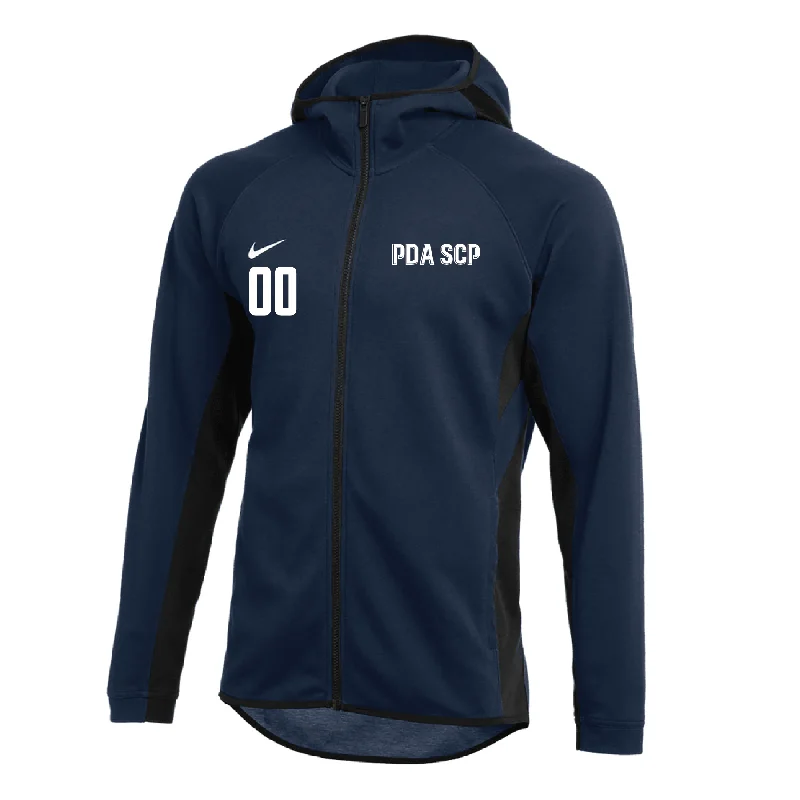 Street Style Hoodie with Bold Colors-PDA-SCP ECRL Nike Showtime Full-Zip Hoodie Navy