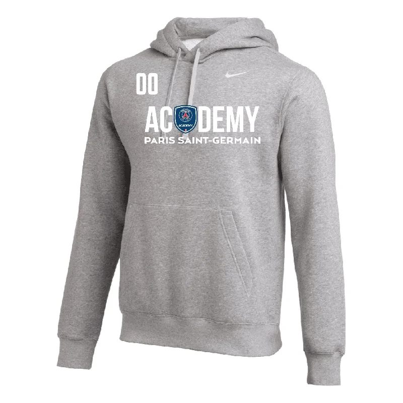 Relaxed Fit Hoodie for Lazy Days-PSG Academy Orlando Nike Family Club Hoodie Grey