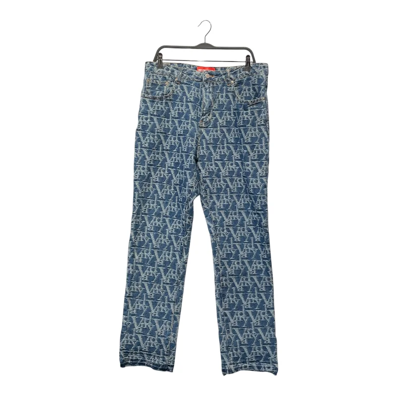 Trendy Wide-Legged Denim for Boho Style-VANDY THE PINK/Straight Pants/34/Denim/IDG/All Over Print/